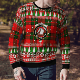 Scottish Dunbar Modern Clan Crest Tartan Christmas Ugly Sweater - Plaid Family Ugly Sweater Scottish Plaid Tartan Plaid - ScotsTee - scotstee.com