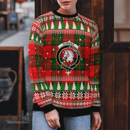 Scottish Dunbar Modern Clan Crest Tartan Christmas Ugly Sweater - Plaid Family Ugly Sweater Scottish Plaid Tartan Plaid - ScotsTee - scotstee.com