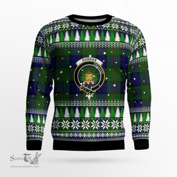 Scottish Dundas Modern Clan Crest Tartan Christmas Ugly Sweater - Plaid Family Ugly Sweater Scottish Plaid Tartan Plaid - ScotsTee - scotstee.com