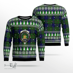 Scottish Dundas Modern Clan Crest Tartan Christmas Ugly Sweater - Plaid Family Ugly Sweater Scottish Plaid Tartan Plaid - ScotsTee - scotstee.com