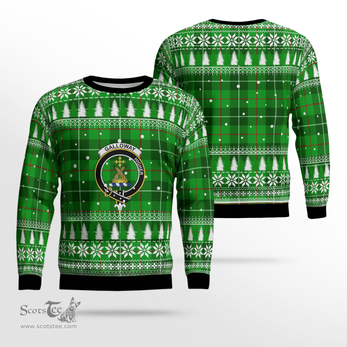 Scottish Galloway District Clan Crest Tartan Christmas Ugly Sweater - Plaid Family Ugly Sweater Scottish Plaid Tartan Plaid - ScotsTee - scotstee.com