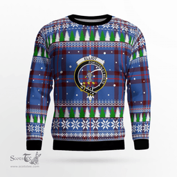 Scottish Elliot Modern Clan Crest Tartan Christmas Ugly Sweater - Plaid Family Ugly Sweater Scottish Plaid Tartan Plaid - ScotsTee - scotstee.com