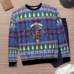 Scottish Elliot Modern Clan Crest Tartan Christmas Ugly Sweater - Plaid Family Ugly Sweater Scottish Plaid Tartan Plaid - ScotsTee - scotstee.com
