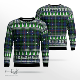 Scottish MacKenzie Modern Clan Tartan Christmas Ugly Sweater - Plaid Family Ugly Sweater Scottish Plaid Tartan Plaid - ScotsTee - scotstee.com