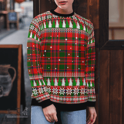 Scottish MacKinnon Modern Clan Tartan Christmas Ugly Sweater - Plaid Family Ugly Sweater Scottish Plaid Tartan Plaid - ScotsTee - scotstee.com