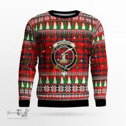 Scottish Matheson Modern Clan Crest Tartan Christmas Ugly Sweater - Plaid Family Ugly Sweater Scottish Plaid Tartan Plaid - ScotsTee - scotstee.com