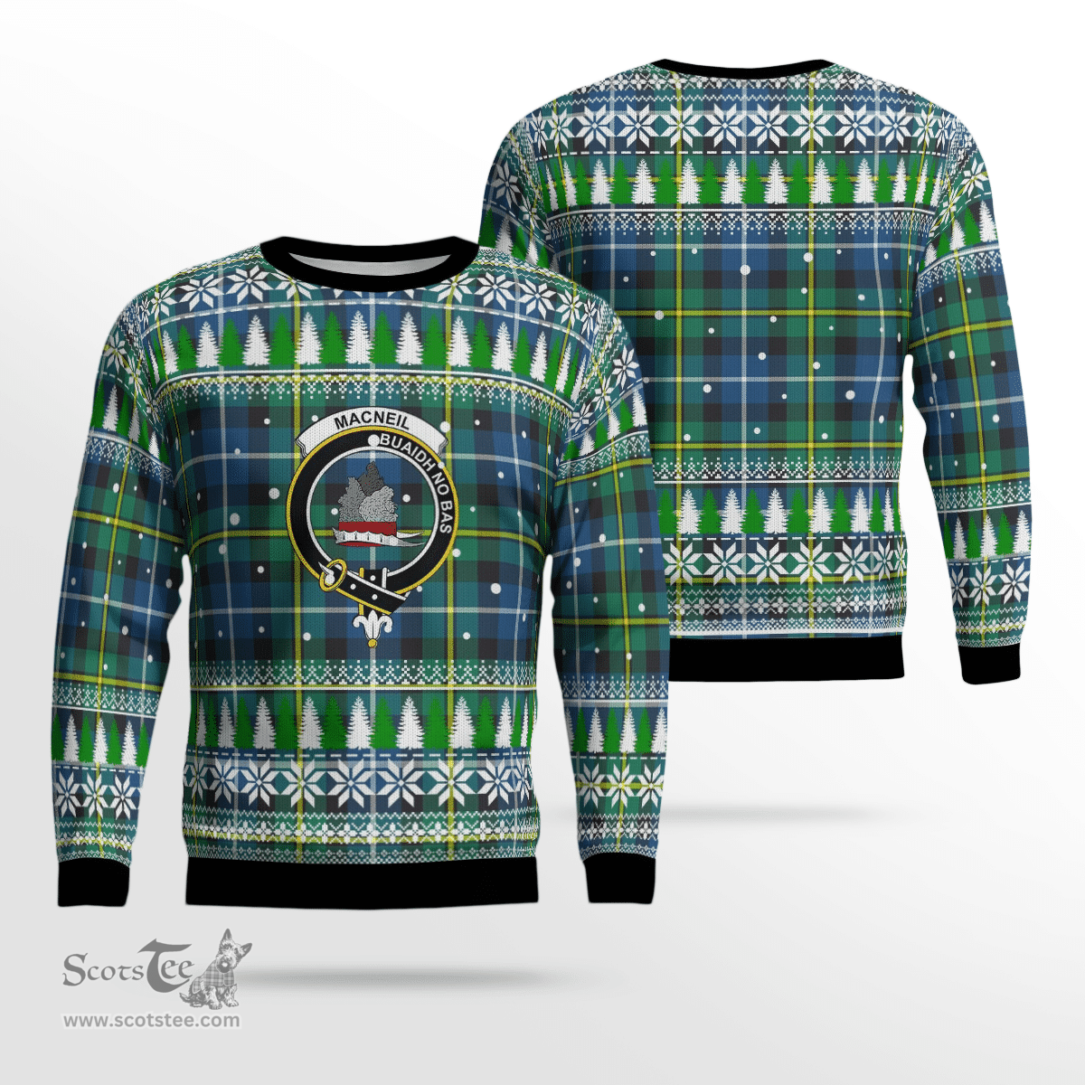 Scottish MacNeill of Barra Ancient Clan Crest Tartan Christmas Ugly Sweater - Plaid Family Ugly Sweater Scottish Plaid Tartan Plaid - ScotsTee - scotstee.com