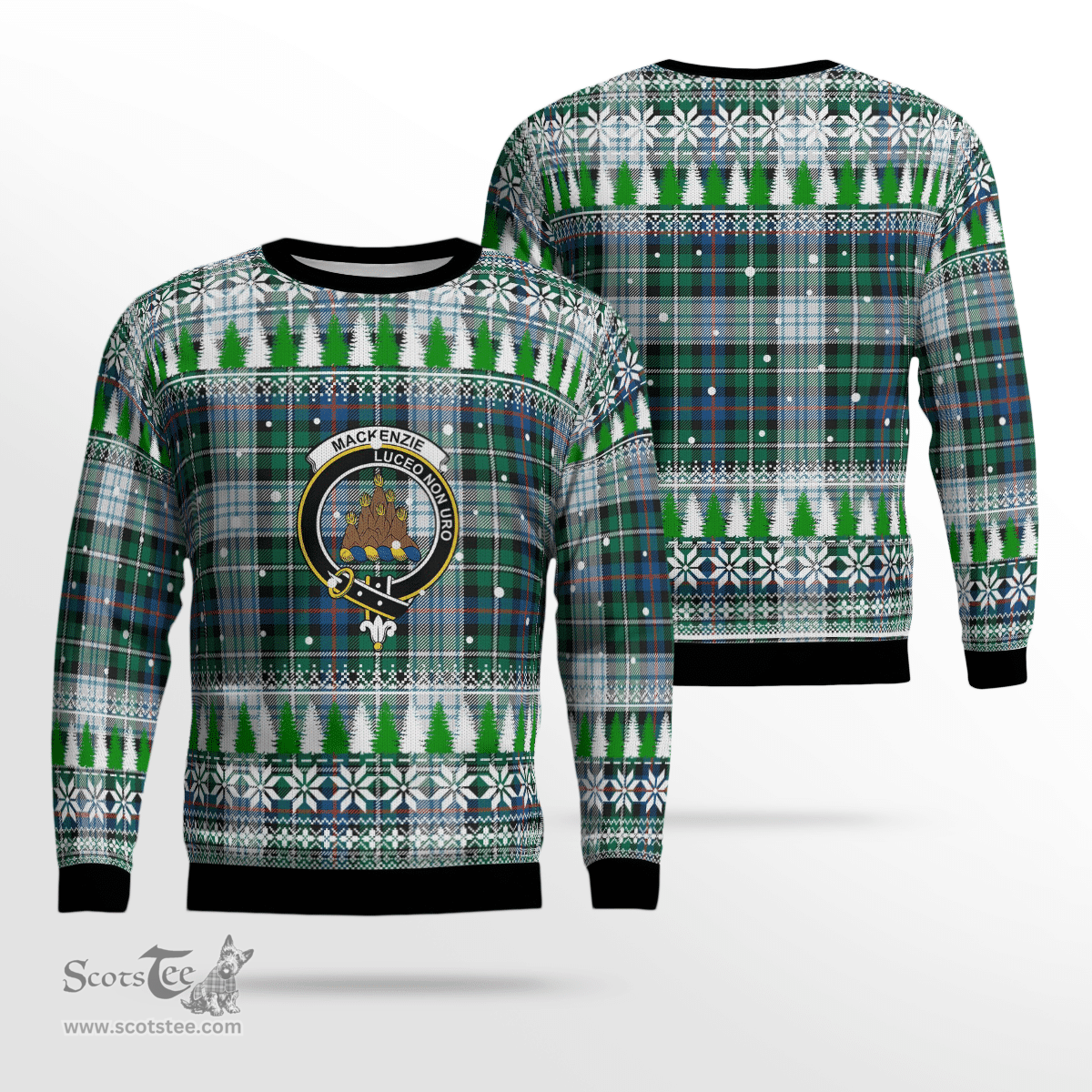 Scottish MacKenzie Dress Ancient Clan Crest Tartan Christmas Ugly Sweater - Plaid Family Ugly Sweater Scottish Plaid Tartan Plaid - ScotsTee - scotstee.com