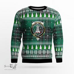 Scottish MacLean Hunting Ancient Clan Crest Tartan Christmas Ugly Sweater - Plaid Family Ugly Sweater Scottish Plaid Tartan Plaid - ScotsTee - scotstee.com