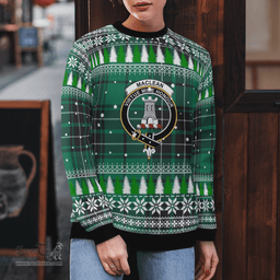 Scottish MacLean Hunting Ancient Clan Crest Tartan Christmas Ugly Sweater - Plaid Family Ugly Sweater Scottish Plaid Tartan Plaid - ScotsTee - scotstee.com