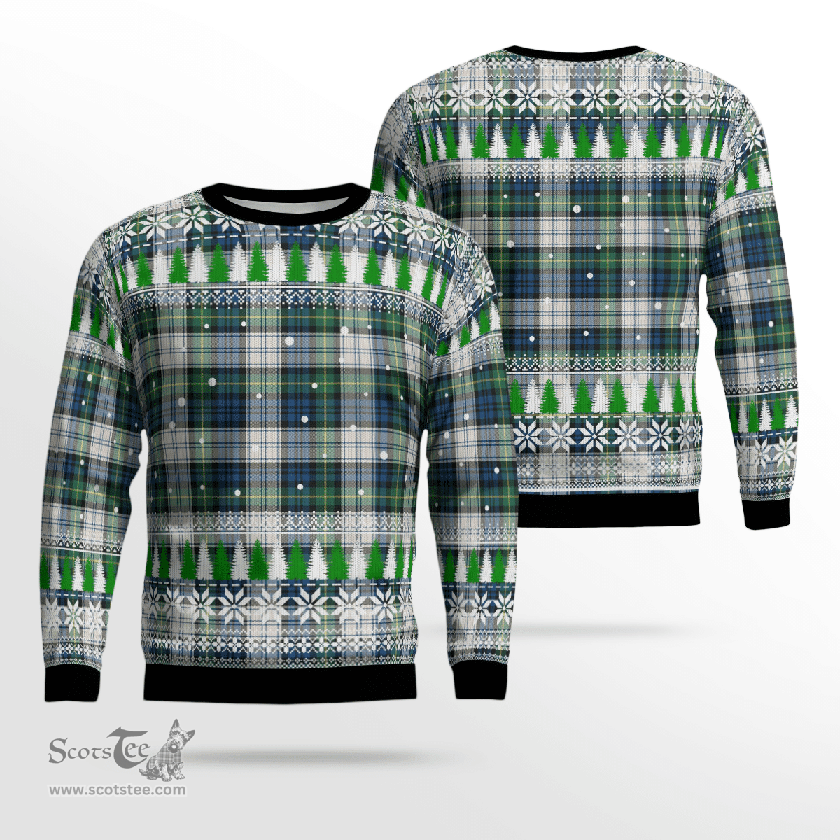 Scottish Gordon Dress Ancient Clan Tartan Christmas Ugly Sweater - Plaid Family Ugly Sweater Scottish Plaid Tartan Plaid - ScotsTee - scotstee.com