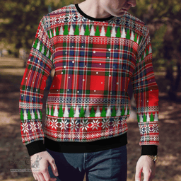 Scottish MacFarlane Modern Clan Tartan Christmas Ugly Sweater - Plaid Family Ugly Sweater Scottish Plaid Tartan Plaid - ScotsTee - scotstee.com
