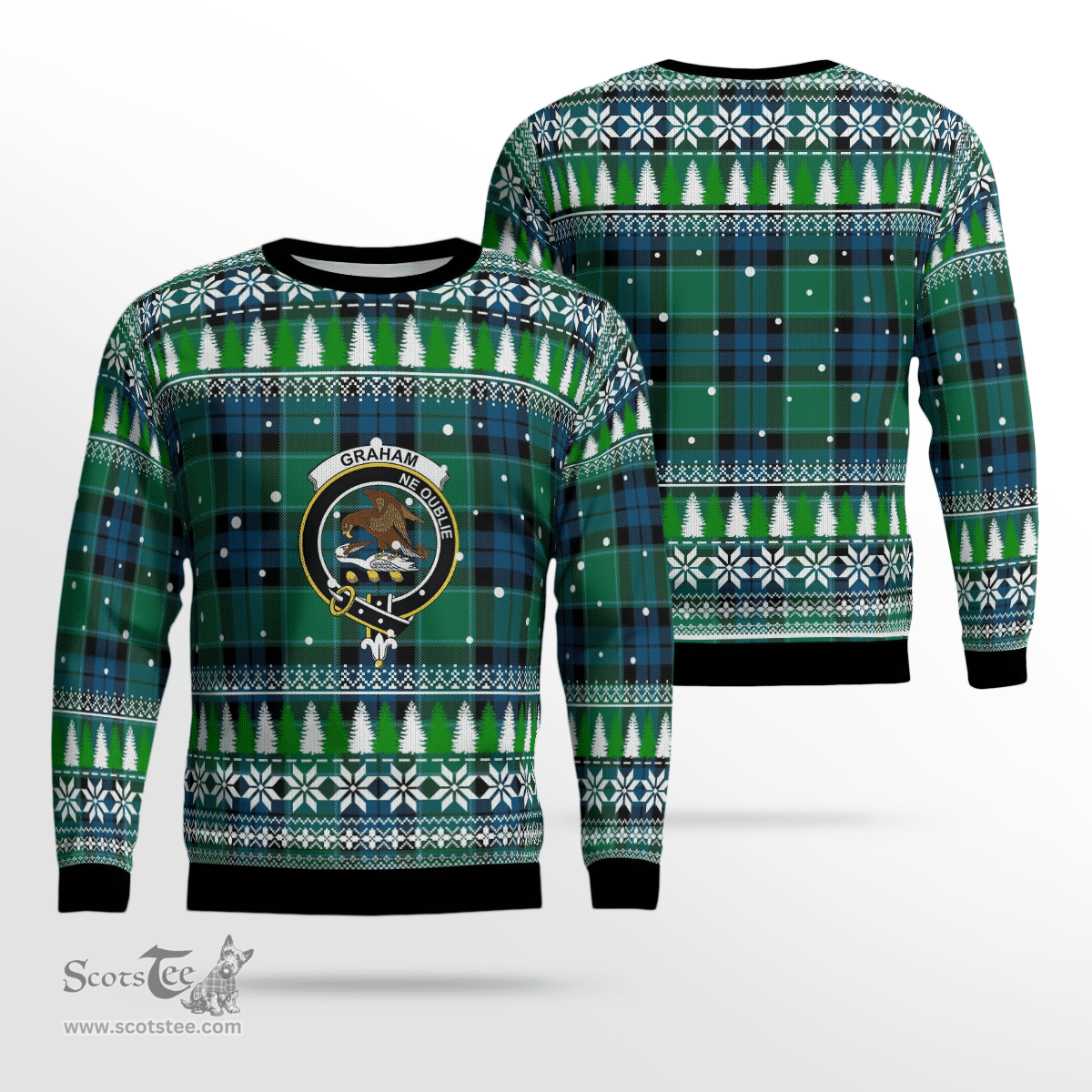 Scottish Graham of Menteith Ancient Clan Crest Tartan Christmas Ugly Sweater - Plaid Family Ugly Sweater Scottish Plaid Tartan Plaid - ScotsTee - scotstee.com