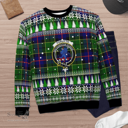 Scottish Forsyth Modern Clan Crest Tartan Christmas Ugly Sweater - Plaid Family Ugly Sweater Scottish Plaid Tartan Plaid - ScotsTee - scotstee.com