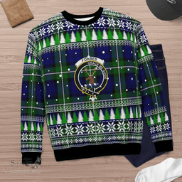 Scottish Forbes Modern Clan Crest Tartan Christmas Ugly Sweater - Plaid Family Ugly Sweater Scottish Plaid Tartan Plaid - ScotsTee - scotstee.com