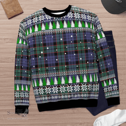 Scottish Fletcher Modern Clan Tartan Christmas Ugly Sweater - Plaid Family Ugly Sweater Scottish Plaid Tartan Plaid - ScotsTee - scotstee.com
