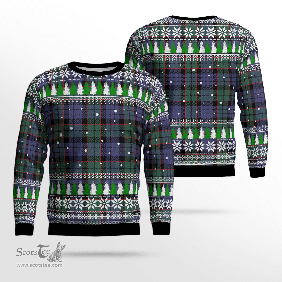 Scottish Fletcher Modern Clan Tartan Christmas Ugly Sweater - Plaid Family Ugly Sweater Scottish Plaid Tartan Plaid - ScotsTee - scotstee.com