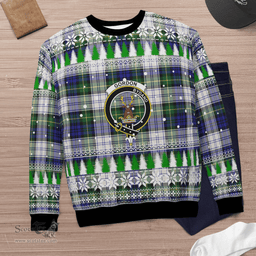 Scottish Gordon Dress Modern Clan Crest Tartan Christmas Ugly Sweater - Plaid Family Ugly Sweater Scottish Plaid Tartan Plaid - ScotsTee - scotstee.com
