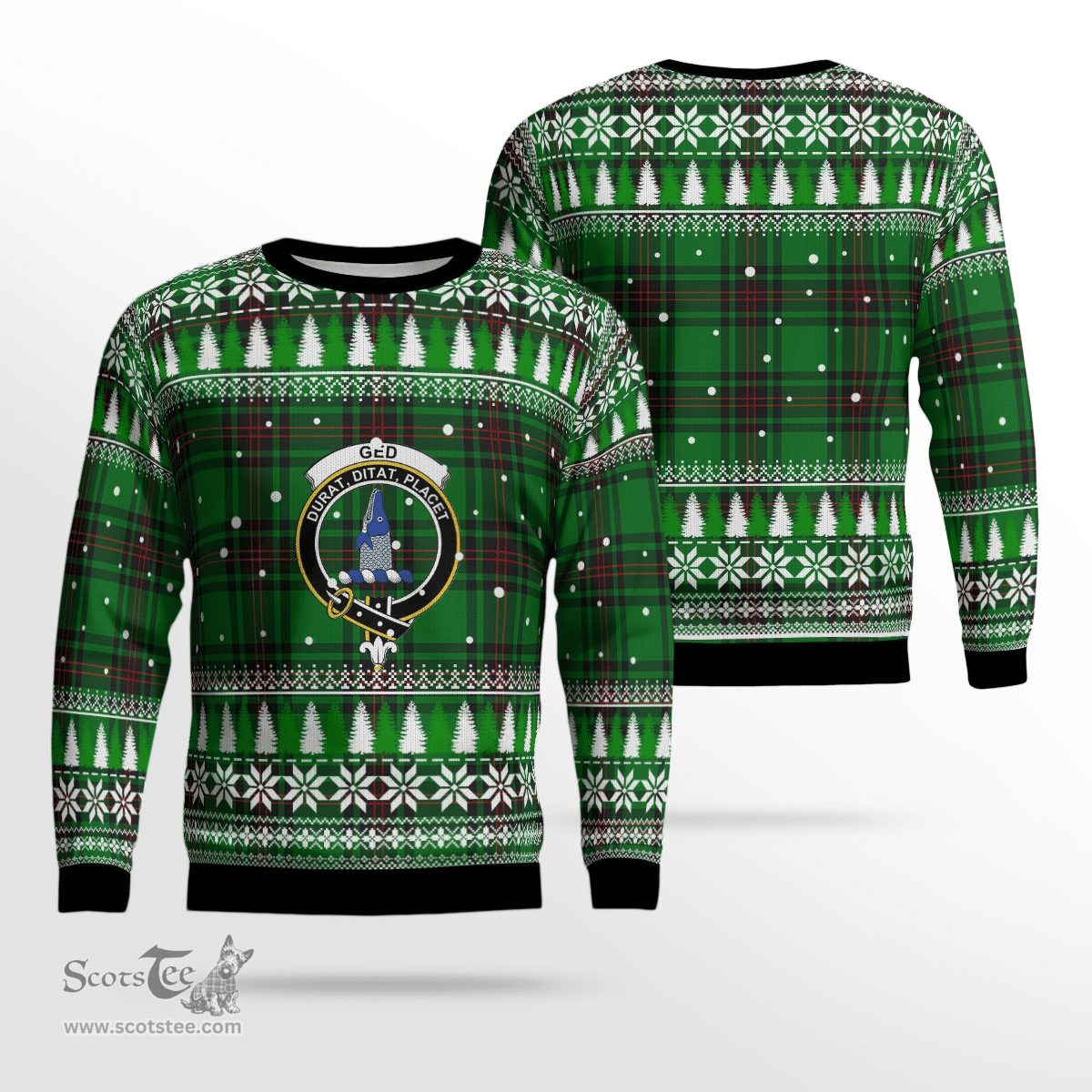 Scottish Ged Clan Crest Tartan Christmas Ugly Sweater - Plaid Family Ugly Sweater Scottish Plaid Tartan Plaid - ScotsTee - scotstee.com