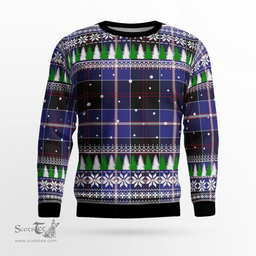 Scottish Dunlop Modern Clan Tartan Christmas Ugly Sweater - Plaid Family Ugly Sweater Scottish Plaid Tartan Plaid - ScotsTee - scotstee.com