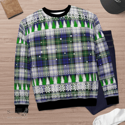 Scottish Gordon Dress Modern Clan Tartan Christmas Ugly Sweater - Plaid Family Ugly Sweater Scottish Plaid Tartan Plaid - ScotsTee - scotstee.com