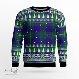 Scottish Hamilton Hunting Modern Clan Tartan Christmas Ugly Sweater - Plaid Family Ugly Sweater Scottish Plaid Tartan Plaid - ScotsTee - scotstee.com