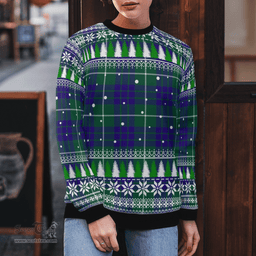 Scottish Hamilton Hunting Modern Clan Tartan Christmas Ugly Sweater - Plaid Family Ugly Sweater Scottish Plaid Tartan Plaid - ScotsTee - scotstee.com