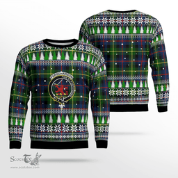 Scottish Farquharson Modern Clan Crest Tartan Christmas Ugly Sweater - Plaid Family Ugly Sweater Scottish Plaid Tartan Plaid - ScotsTee - scotstee.com