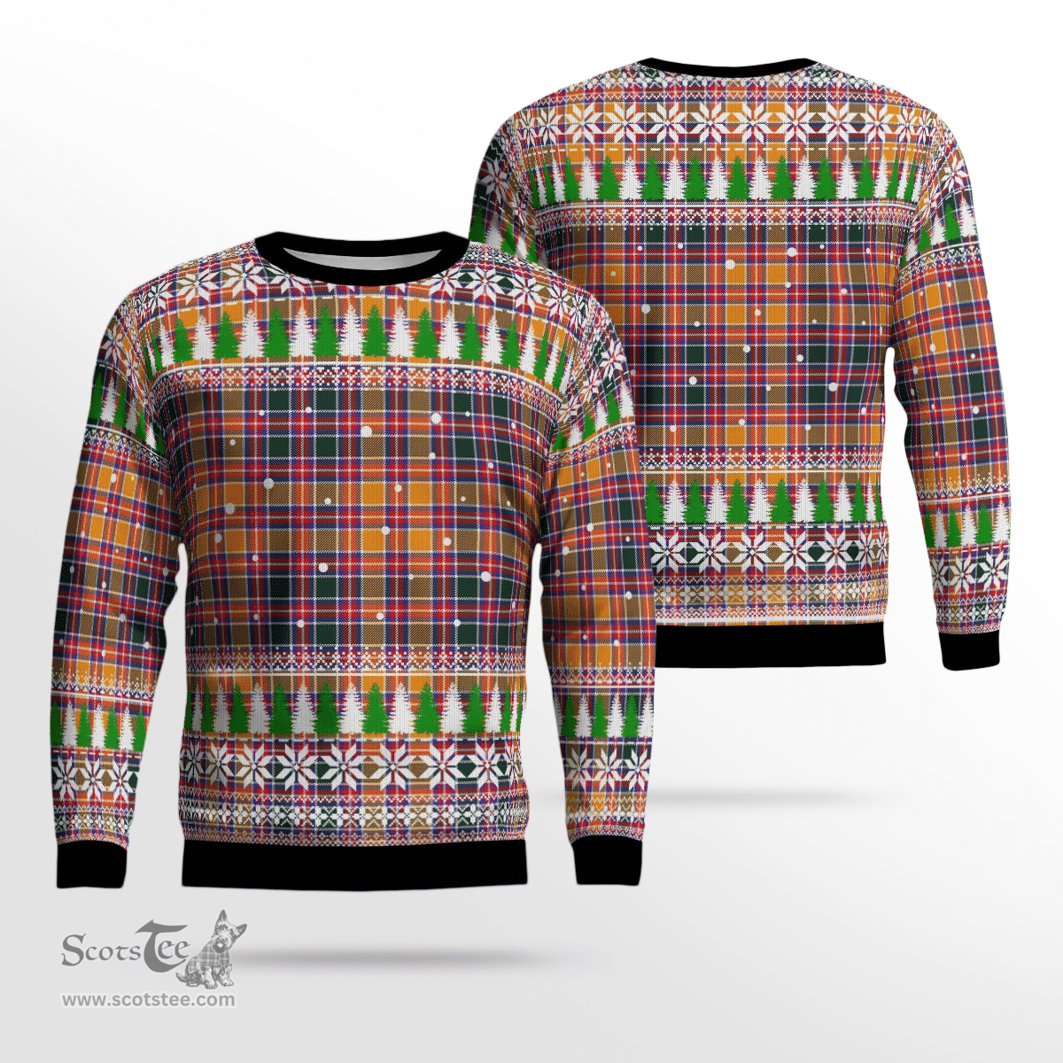 Scottish Jacobite Clan Tartan Christmas Ugly Sweater - Plaid Family Ugly Sweater Scottish Plaid Tartan Plaid - ScotsTee - scotstee.com