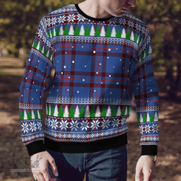 Scottish Elliot Modern Clan Tartan Christmas Ugly Sweater - Plaid Family Ugly Sweater Scottish Plaid Tartan Plaid - ScotsTee - scotstee.com