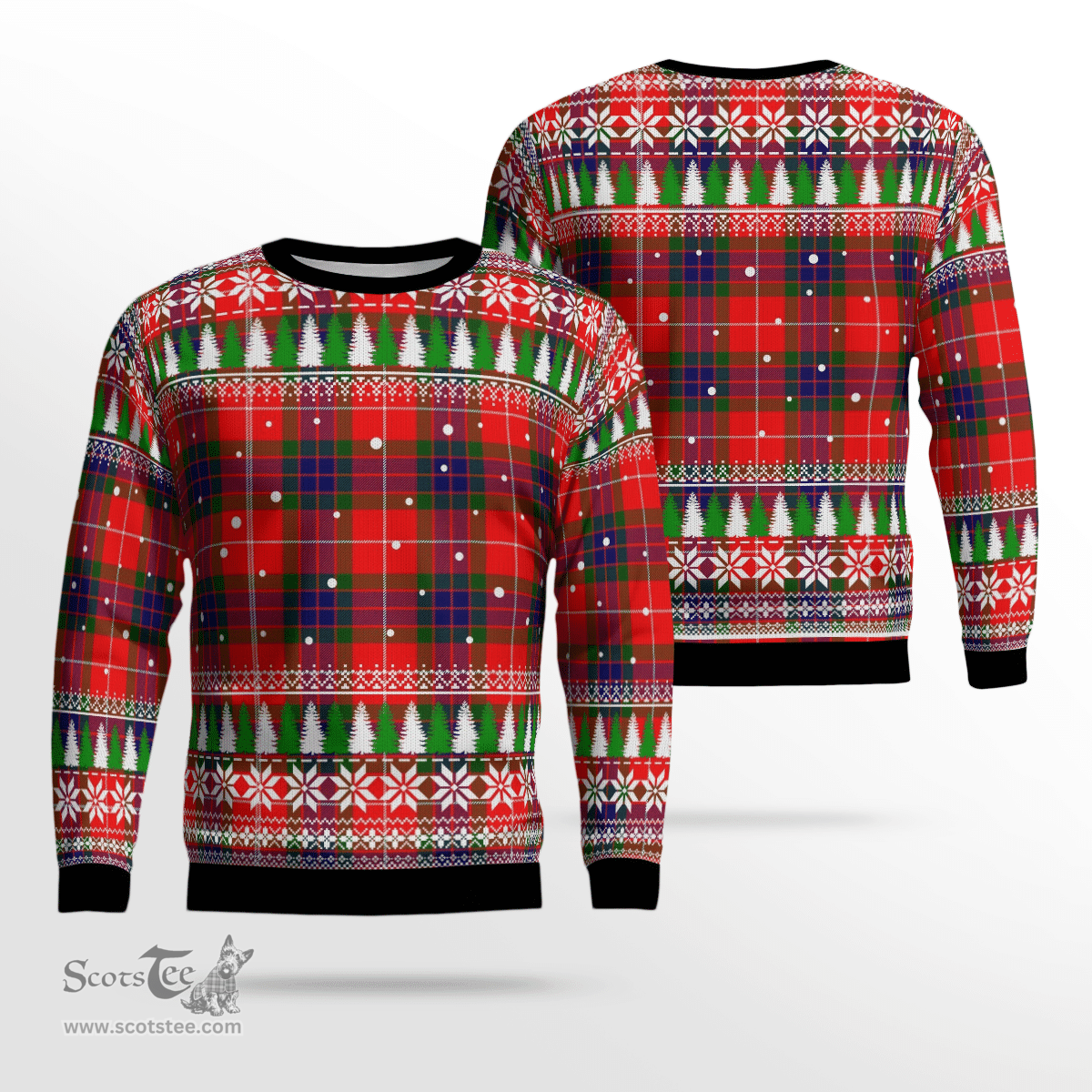 Scottish Fraser Modern Clan Tartan Christmas Ugly Sweater - Plaid Family Ugly Sweater Scottish Plaid Tartan Plaid - ScotsTee - scotstee.com