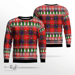 Scottish Fraser Modern Clan Tartan Christmas Ugly Sweater - Plaid Family Ugly Sweater Scottish Plaid Tartan Plaid - ScotsTee - scotstee.com