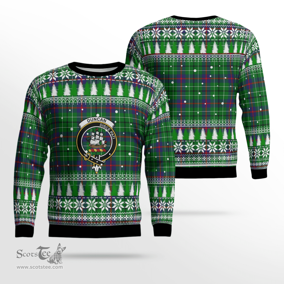 Scottish Duncan Ancient Clan Crest Tartan Christmas Ugly Sweater - Plaid Family Ugly Sweater Scottish Plaid Tartan Plaid - ScotsTee - scotstee.com