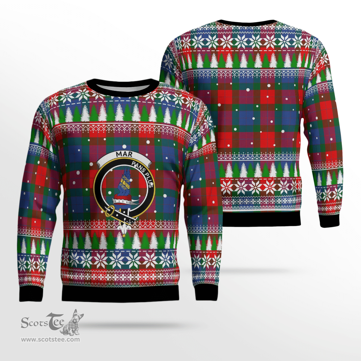 Scottish Mar Clan Crest Tartan Christmas Ugly Sweater - Plaid Family Ugly Sweater Scottish Plaid Tartan Plaid - ScotsTee - scotstee.com