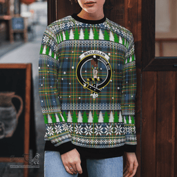 Scottish MacLellan Ancient Clan Crest Tartan Christmas Ugly Sweater - Plaid Family Ugly Sweater Scottish Plaid Tartan Plaid - ScotsTee - scotstee.com