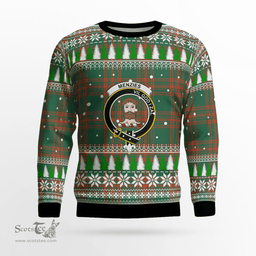 Scottish Menzies Green Ancient Clan Crest Tartan Christmas Ugly Sweater - Plaid Family Ugly Sweater Scottish Plaid Tartan Plaid - ScotsTee - scotstee.com