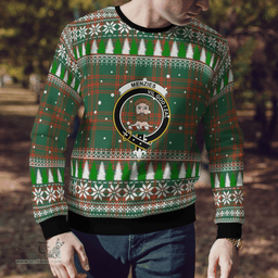 Scottish Menzies Green Ancient Clan Crest Tartan Christmas Ugly Sweater - Plaid Family Ugly Sweater Scottish Plaid Tartan Plaid - ScotsTee - scotstee.com