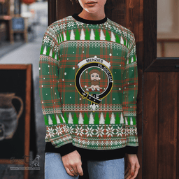 Scottish Menzies Green Ancient Clan Crest Tartan Christmas Ugly Sweater - Plaid Family Ugly Sweater Scottish Plaid Tartan Plaid - ScotsTee - scotstee.com