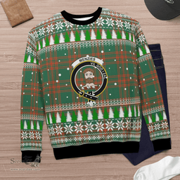 Scottish Menzies Green Ancient Clan Crest Tartan Christmas Ugly Sweater - Plaid Family Ugly Sweater Scottish Plaid Tartan Plaid - ScotsTee - scotstee.com