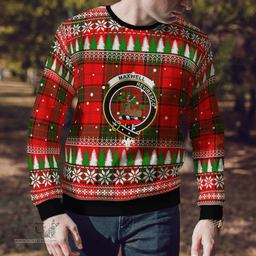 Scottish Maxwell Modern Clan Crest Tartan Christmas Ugly Sweater - Plaid Family Ugly Sweater Scottish Plaid Tartan Plaid - ScotsTee - scotstee.com