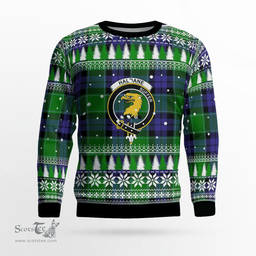 Scottish Haldane 2 Clan Crest Tartan Christmas Ugly Sweater - Plaid Family Ugly Sweater Scottish Plaid Tartan Plaid - ScotsTee - scotstee.com