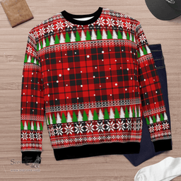 Scottish Ettrick District Clan Tartan Christmas Ugly Sweater - Plaid Family Ugly Sweater Scottish Plaid Tartan Plaid - ScotsTee - scotstee.com
