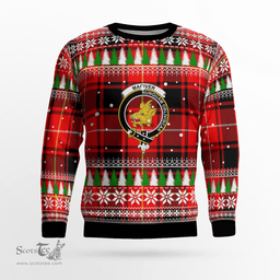 Scottish MacIver Modern Clan Crest Tartan Christmas Ugly Sweater - Plaid Family Ugly Sweater Scottish Plaid Tartan Plaid - ScotsTee - scotstee.com