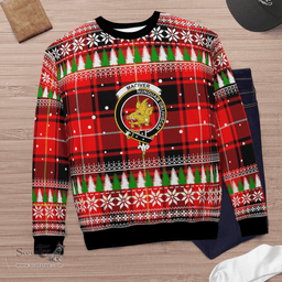 Scottish MacIver Modern Clan Crest Tartan Christmas Ugly Sweater - Plaid Family Ugly Sweater Scottish Plaid Tartan Plaid - ScotsTee - scotstee.com