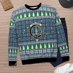 Scottish Earl of St Andrews Clan Crest Tartan Christmas Ugly Sweater - Plaid Family Ugly Sweater Scottish Plaid Tartan Plaid - ScotsTee - scotstee.com