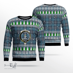 Scottish Earl of St Andrews Clan Crest Tartan Christmas Ugly Sweater - Plaid Family Ugly Sweater Scottish Plaid Tartan Plaid - ScotsTee - scotstee.com