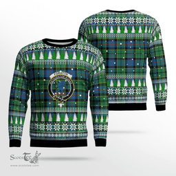Scottish Forsyth Ancient Clan Crest Tartan Christmas Ugly Sweater - Plaid Family Ugly Sweater Scottish Plaid Tartan Plaid - ScotsTee - scotstee.com