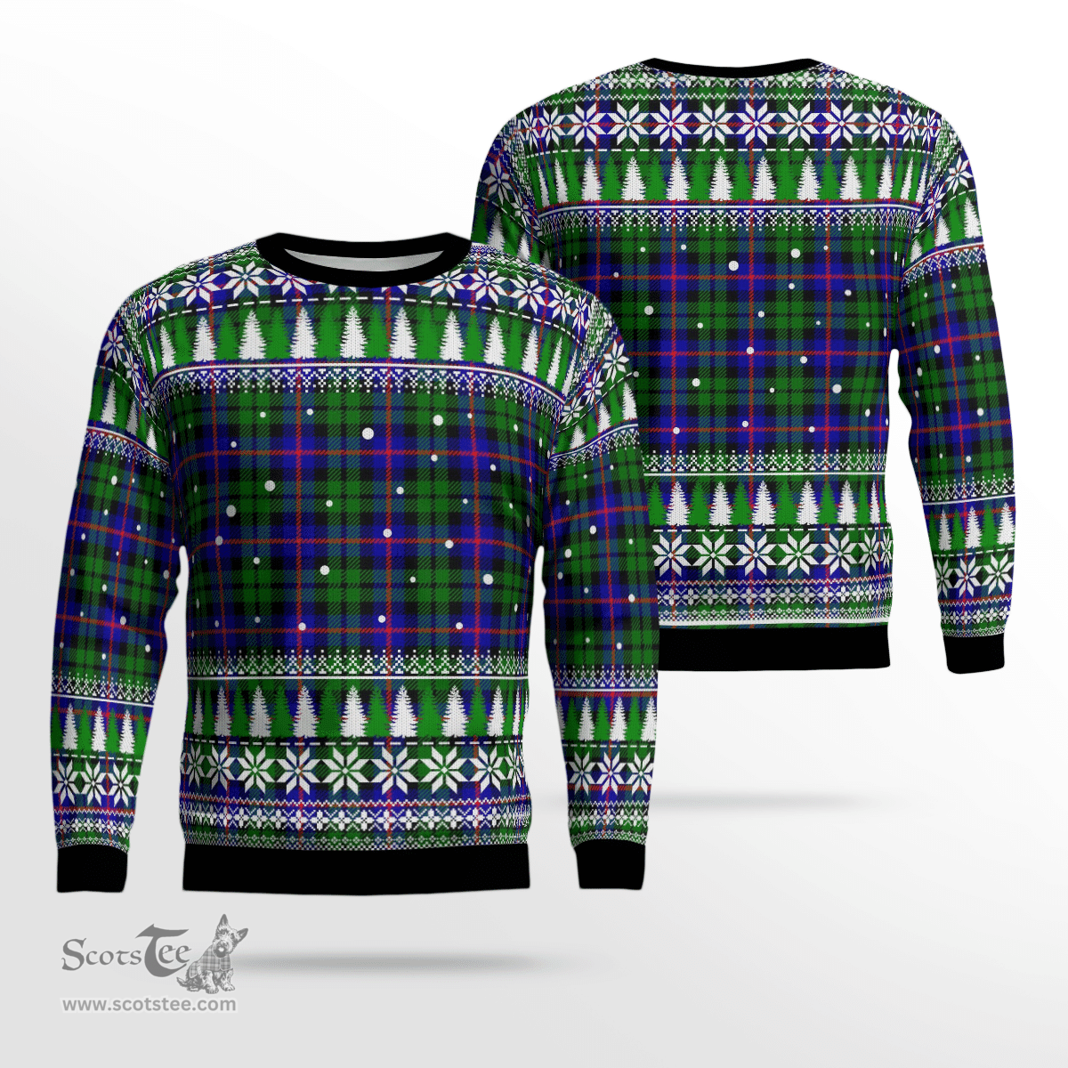 Scottish Durham District Clan Tartan Christmas Ugly Sweater - Plaid Family Ugly Sweater Scottish Plaid Tartan Plaid - ScotsTee - scotstee.com
