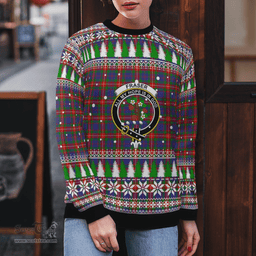Scottish Fraser of Lovat Clan Crest Tartan Christmas Ugly Sweater - Plaid Family Ugly Sweater Scottish Plaid Tartan Plaid - ScotsTee - scotstee.com
