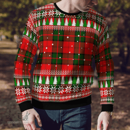 Scottish Dunbar Modern Clan Tartan Christmas Ugly Sweater - Plaid Family Ugly Sweater Scottish Plaid Tartan Plaid - ScotsTee - scotstee.com